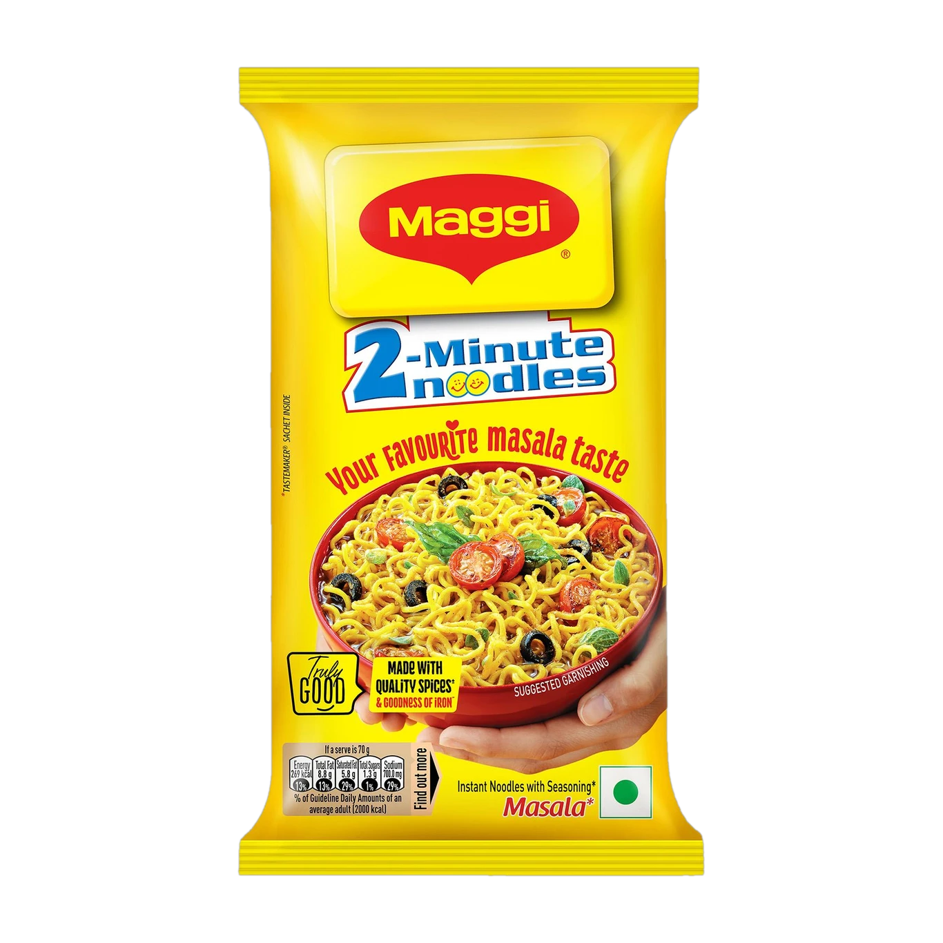 maulimart Maggi 2-Minute Favourite Masala Taste, Made With Choicest Quality Spices Instant Noodles Vegetarian - Image 1
